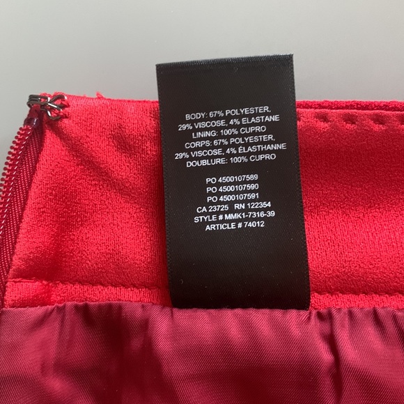 Babaton Mini Skirt - red - size 6 - Picture 5 of 8